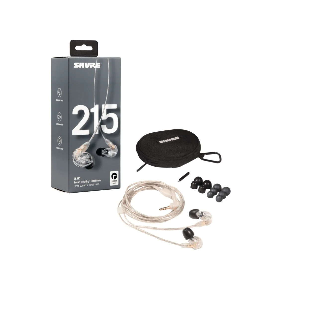 Shure - SE215 clr In Ear Monitors Clear - Image 2