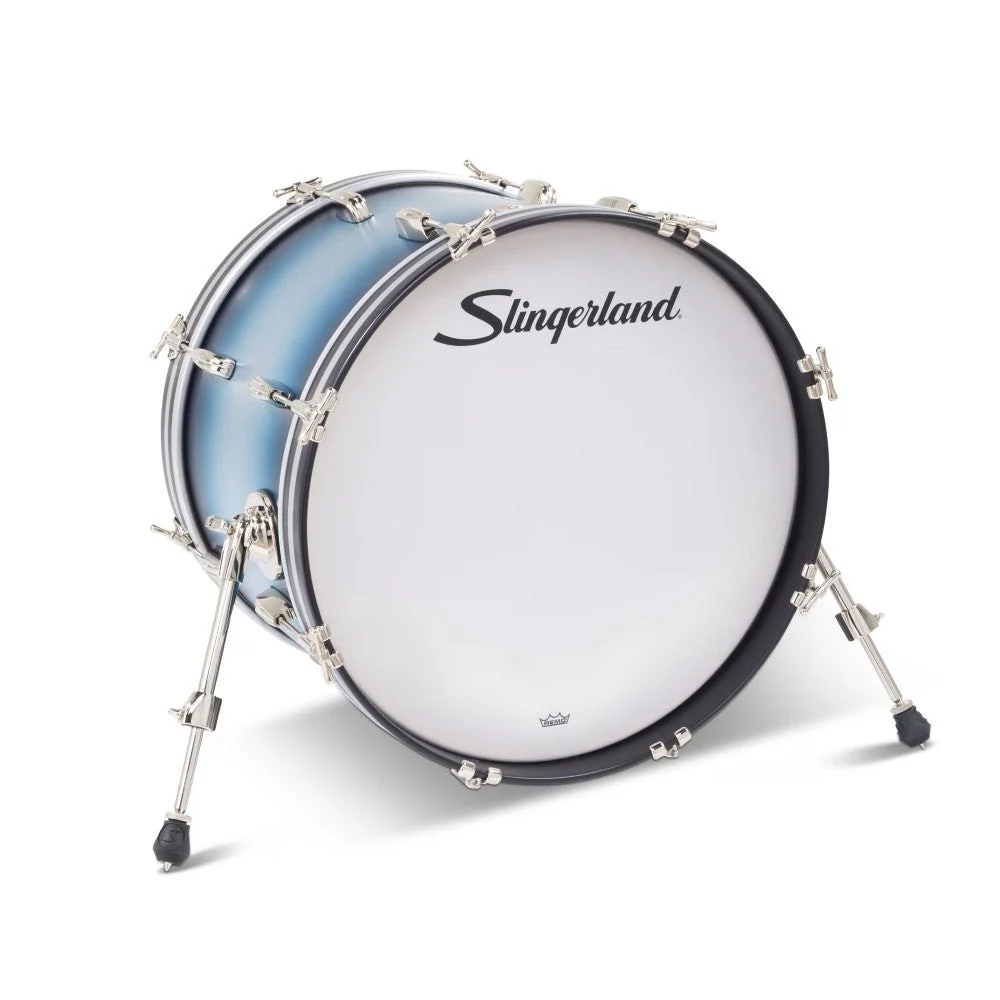 Slingerland - Radio King 3-Piece Shell Kit Blue and Silver Lacquer - Image 4