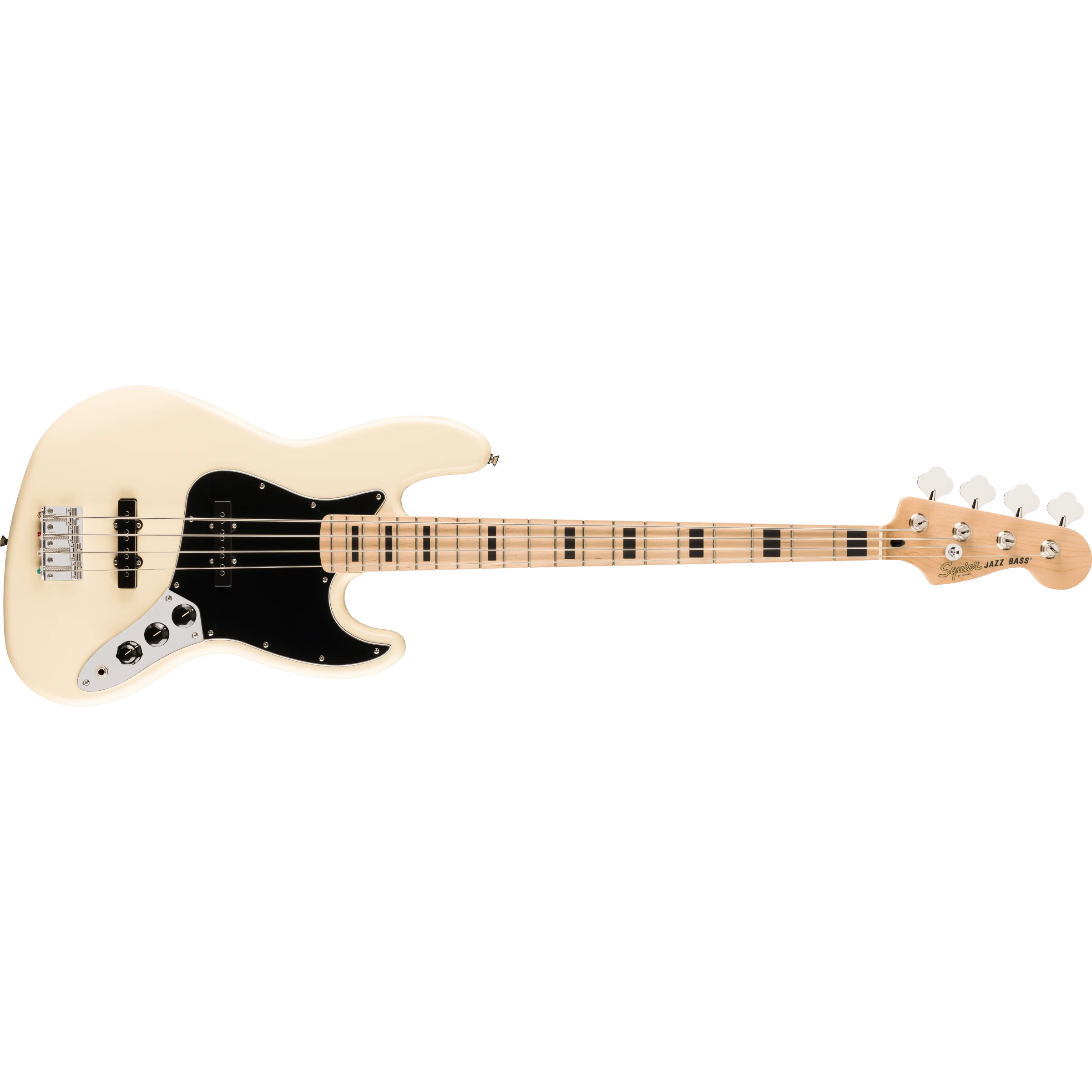 Squier - Affinity Series™ Active Jazz Bass® - Maple Fingerboard - Black Pickguard - Olympic White - 037-8703-505