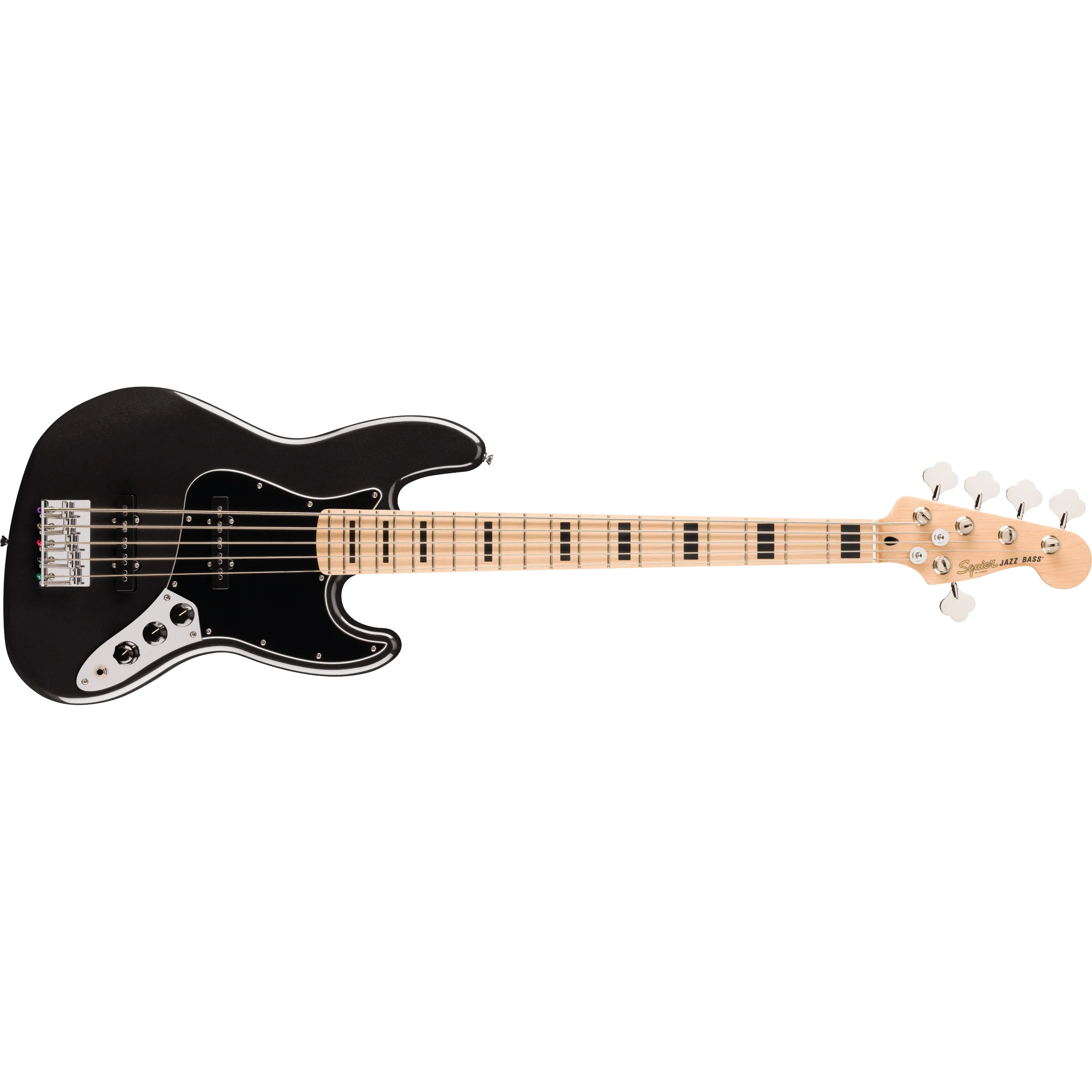Squier - Affinity Series™ Active Jazz Bass® V - Maple Fingerboard - Black Pickguard - Black Metallic - 037-8753-565