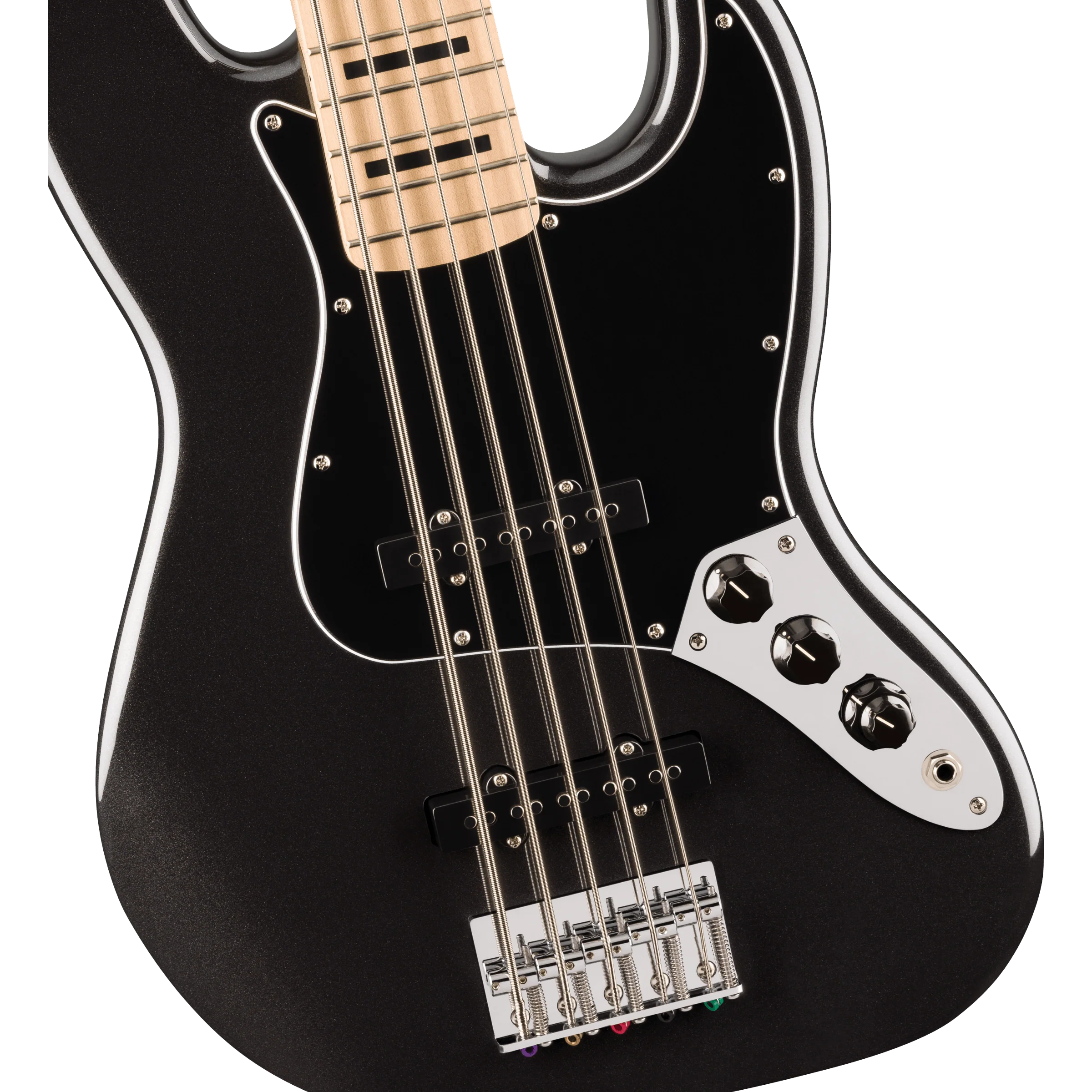 Squier - Affinity Series™ Active Jazz Bass® V - Maple Fingerboard - Black Pickguard - Black Metallic - 037-8753-565 - Image 3
