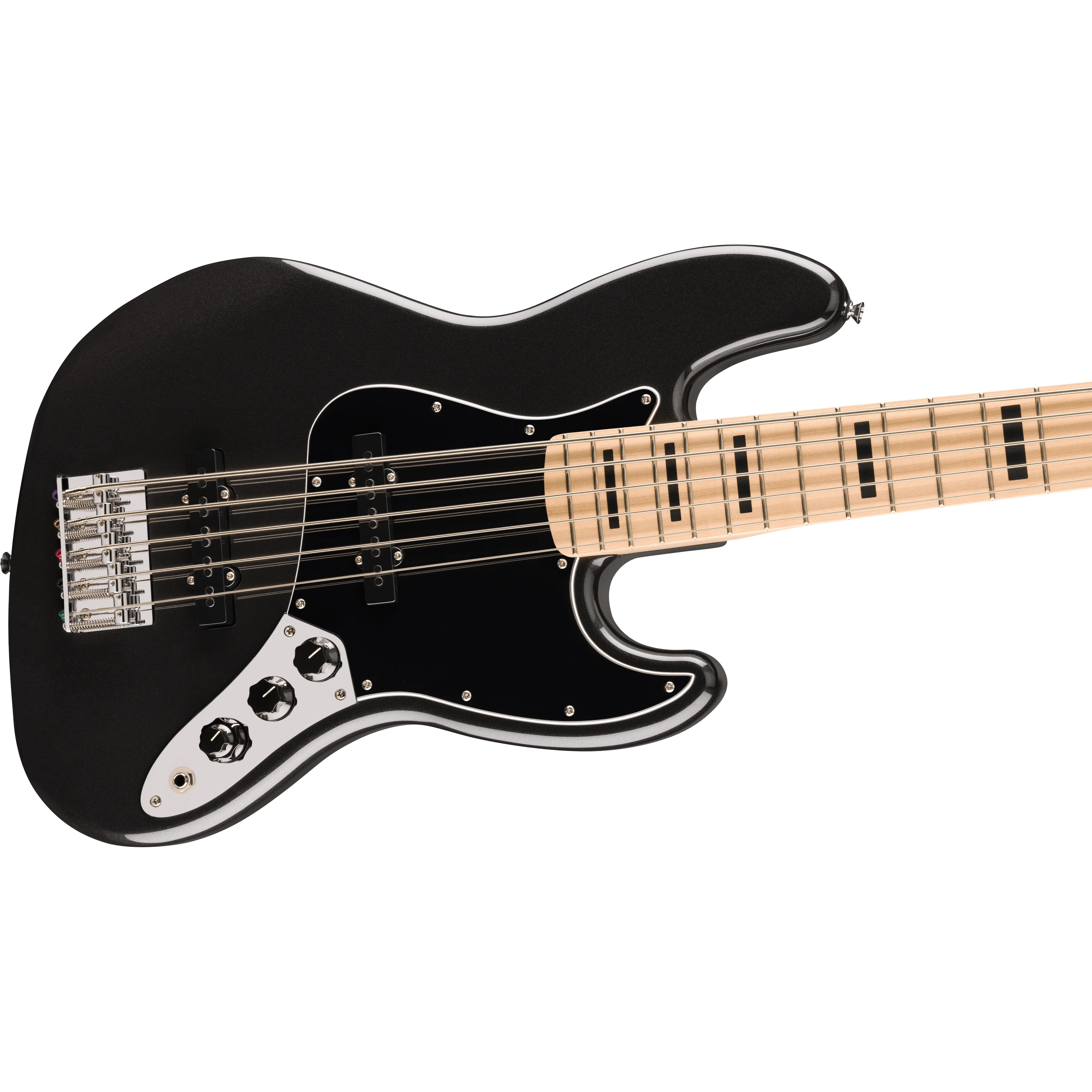 Squier - Affinity Series™ Active Jazz Bass® V - Maple Fingerboard - Black Pickguard - Black Metallic - 037-8753-565 - Image 4