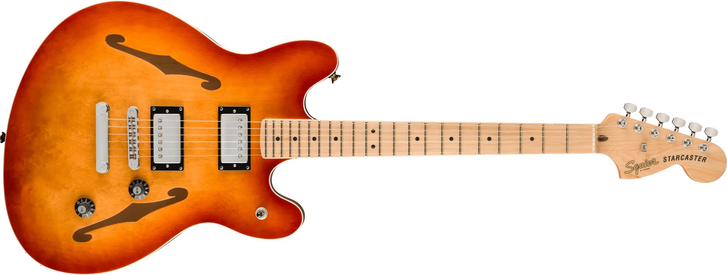 Squier - Affinity Series™ Starcaster® Deluxe - Maple Fingerboard - Sienna Sunburst - 037-8452-547
