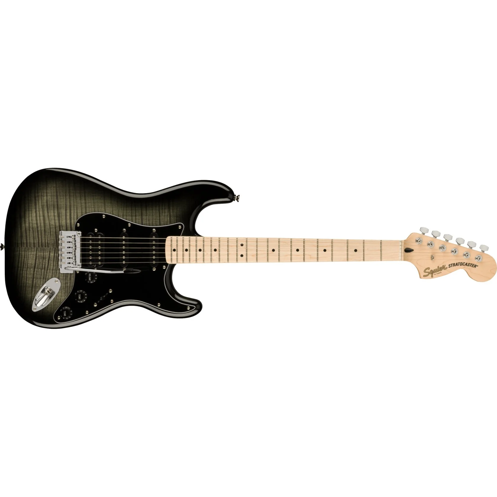 Squier - Affinity Series™ Stratocaster® FMT HSS - Maple Fingerboard - Black Pickguard - Black Burst 037-8153-539