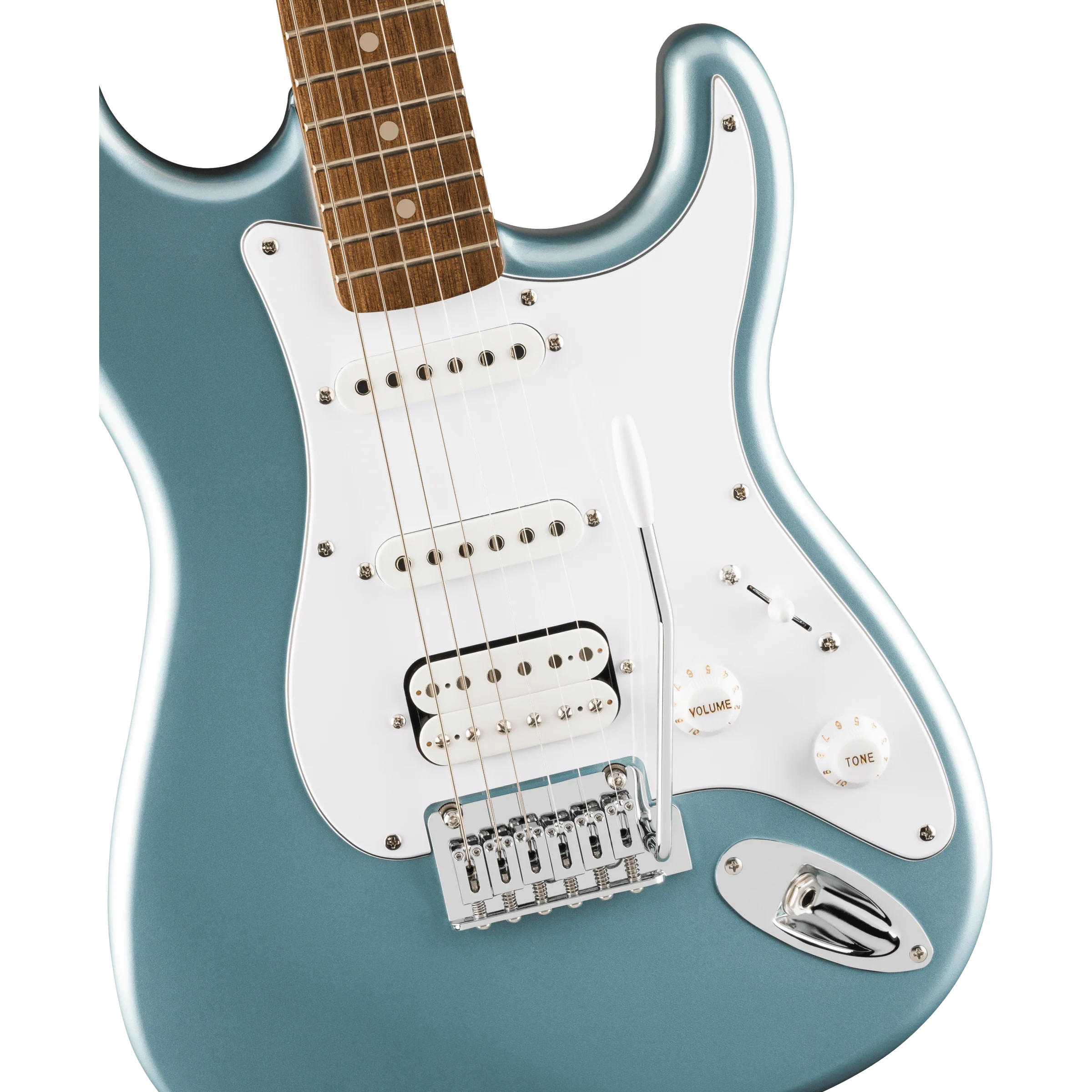 Squier - Affinity Series™ Stratocaster® Junior HSS - Laurel Fingerboard - White Pickguard - Ice Blue Metallic - 037-8180-583 - Image 3