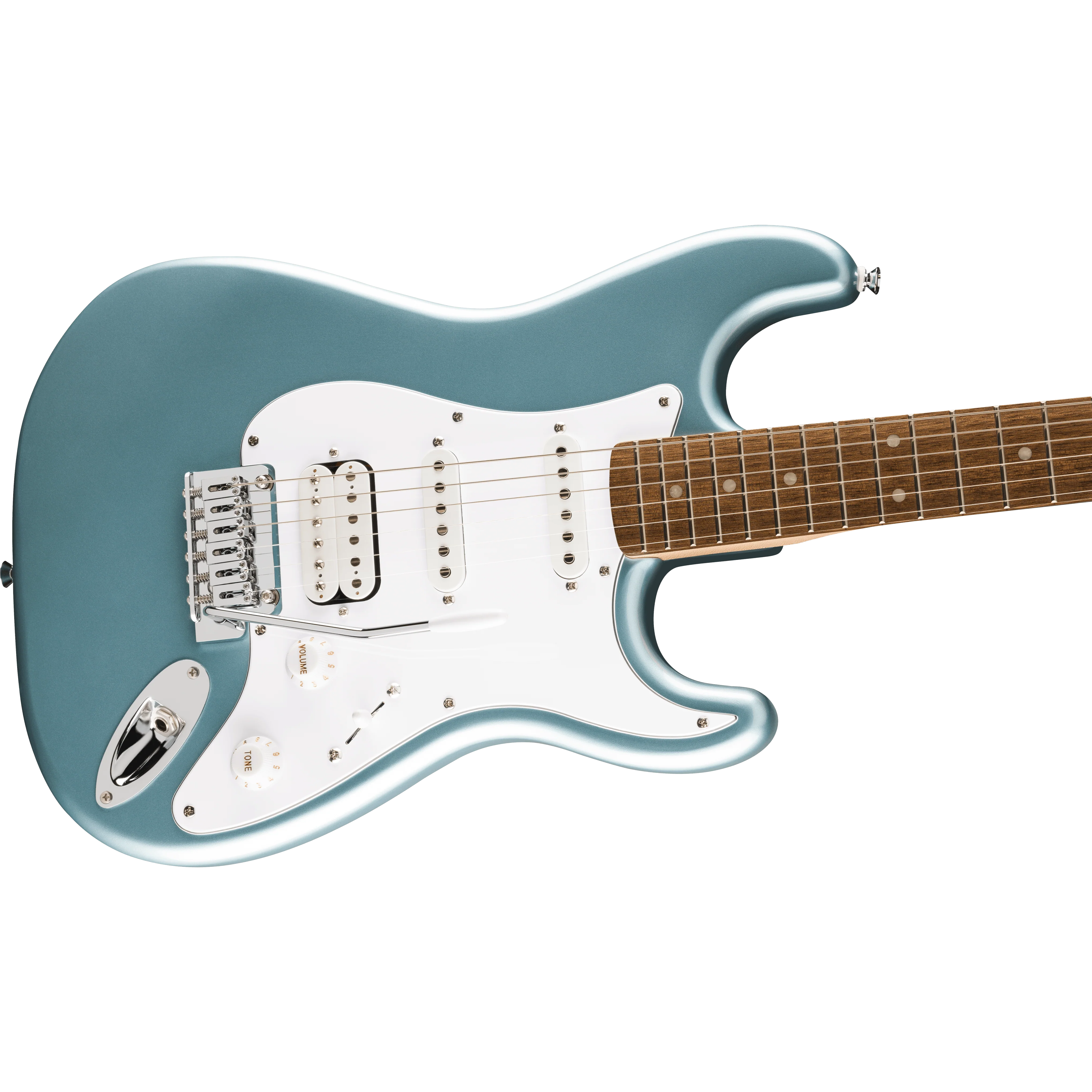 Squier - Affinity Series™ Stratocaster® Junior HSS - Laurel Fingerboard - White Pickguard - Ice Blue Metallic - 037-8180-583 - Image 4