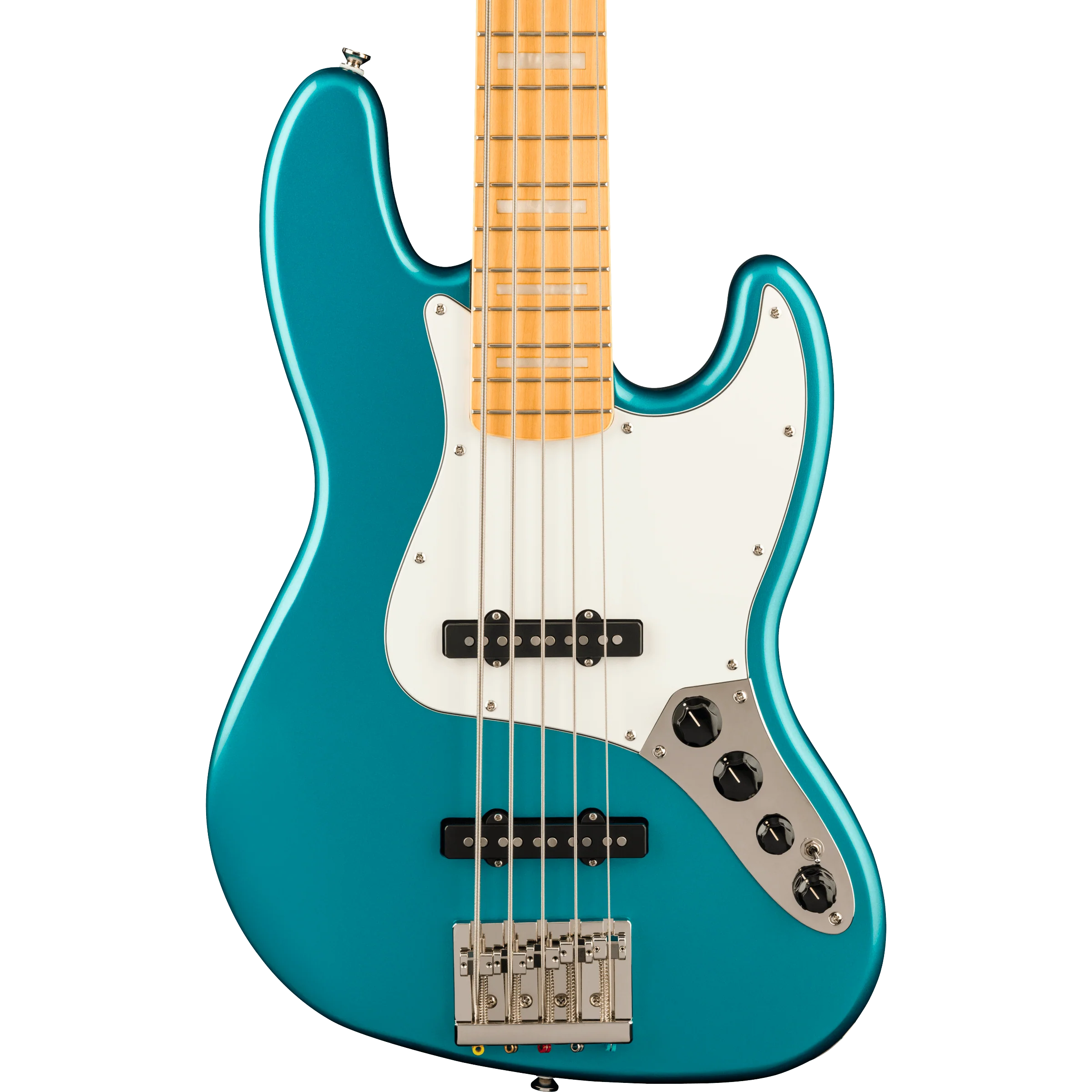 Squier - Classic Vibe™ Active '70s Jazz Bass® - Maple Fingerboard - Parchment Pickguard - Ocean Turquoise - Image 3