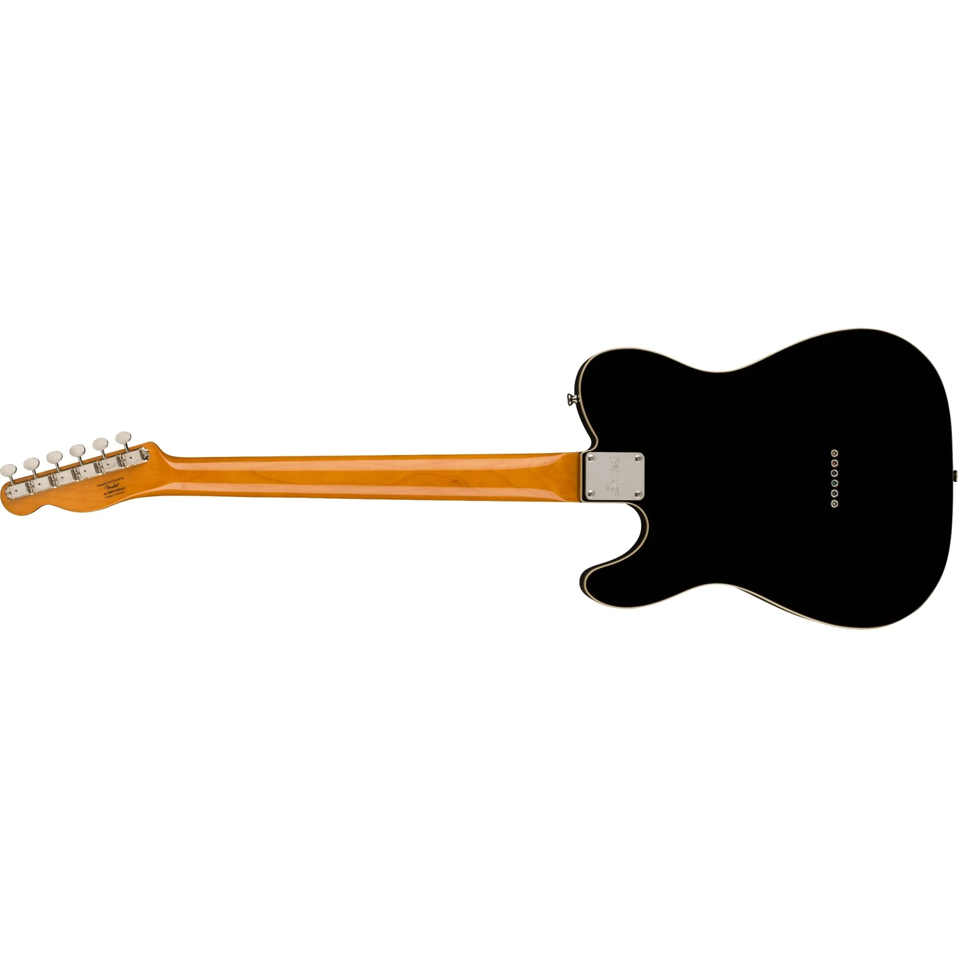 Squier - Classic Vibe Baritone Custom Telecaster® - Laurel Fingerboard - Parchment Pickguard - Black 037-4042-506 - Image 2