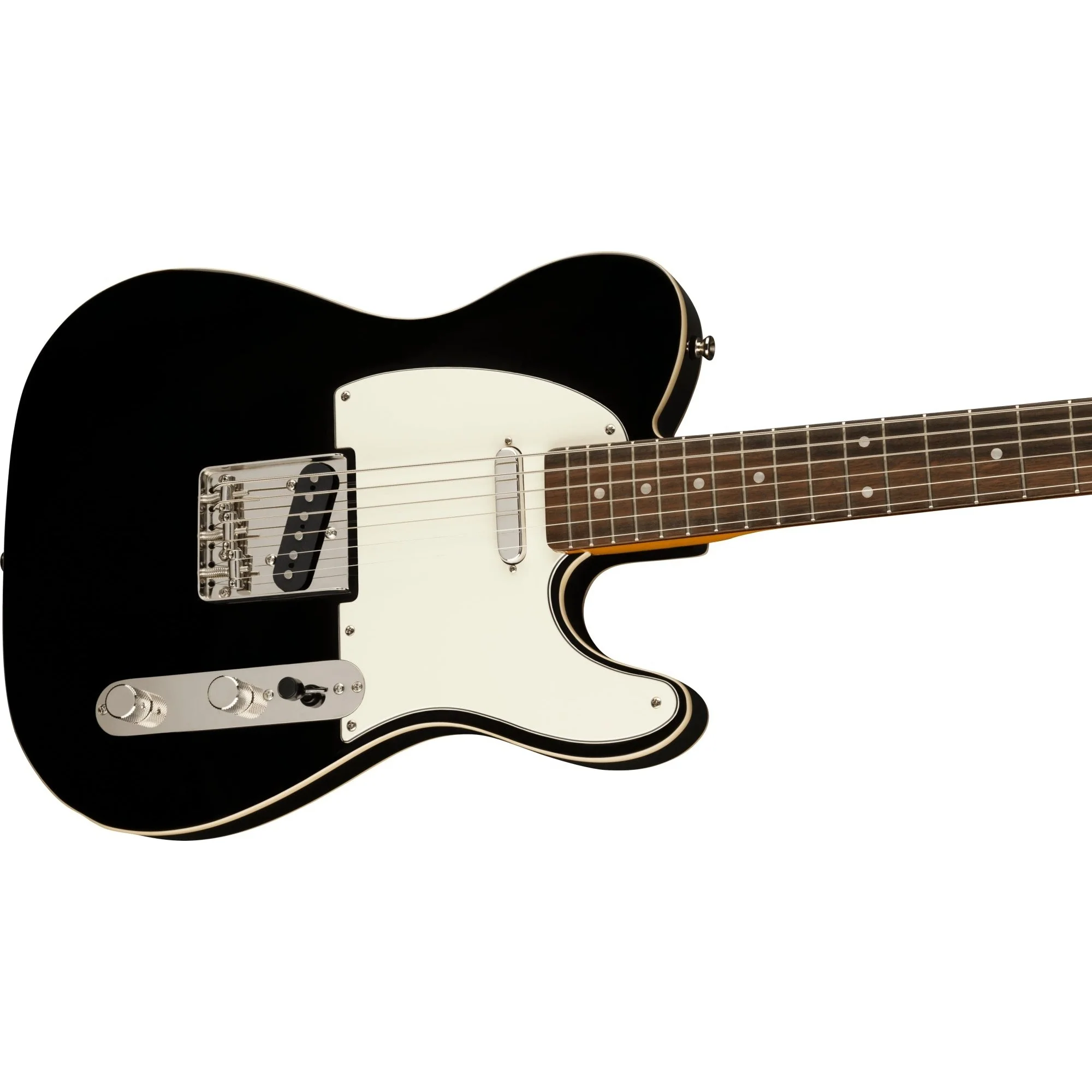 Squier - Classic Vibe Baritone Custom Telecaster® - Laurel Fingerboard - Parchment Pickguard - Black 037-4042-506 - Image 3