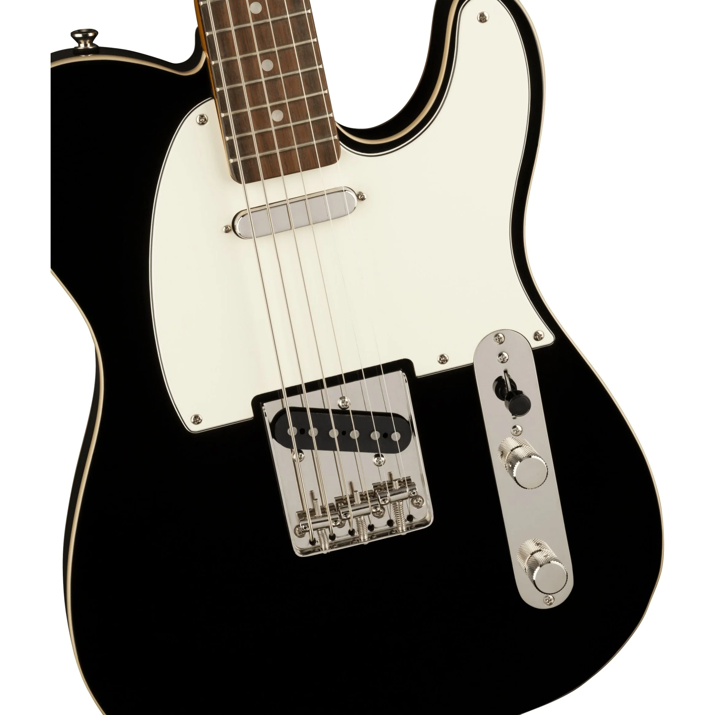 Squier - Classic Vibe Baritone Custom Telecaster® - Laurel Fingerboard - Parchment Pickguard - Black 037-4042-506 - Image 4