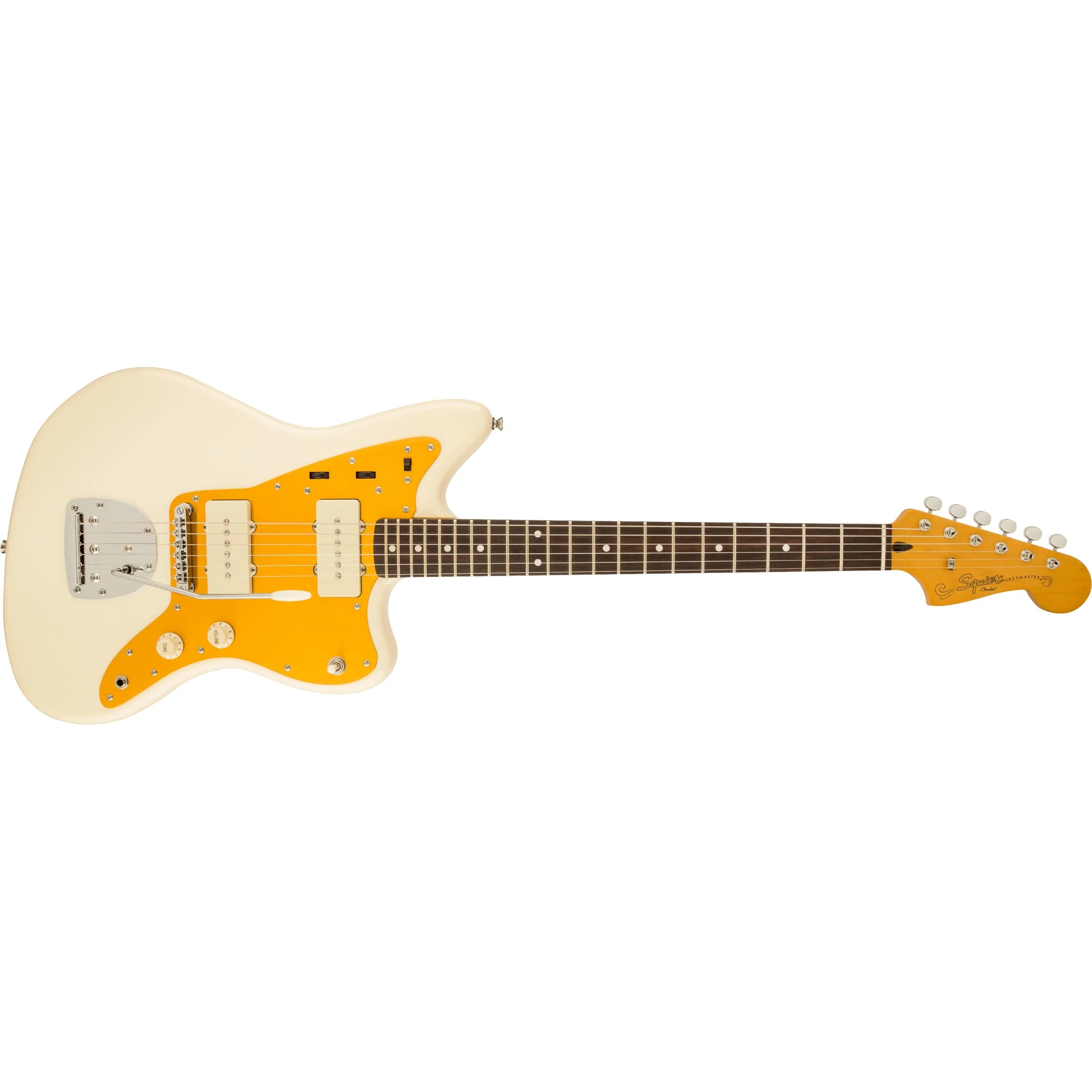Squier - J Mascis Jazzmaster® - Laurel Fingerboard - Gold Anodized Pickguard - Vintage White 037-1060-541