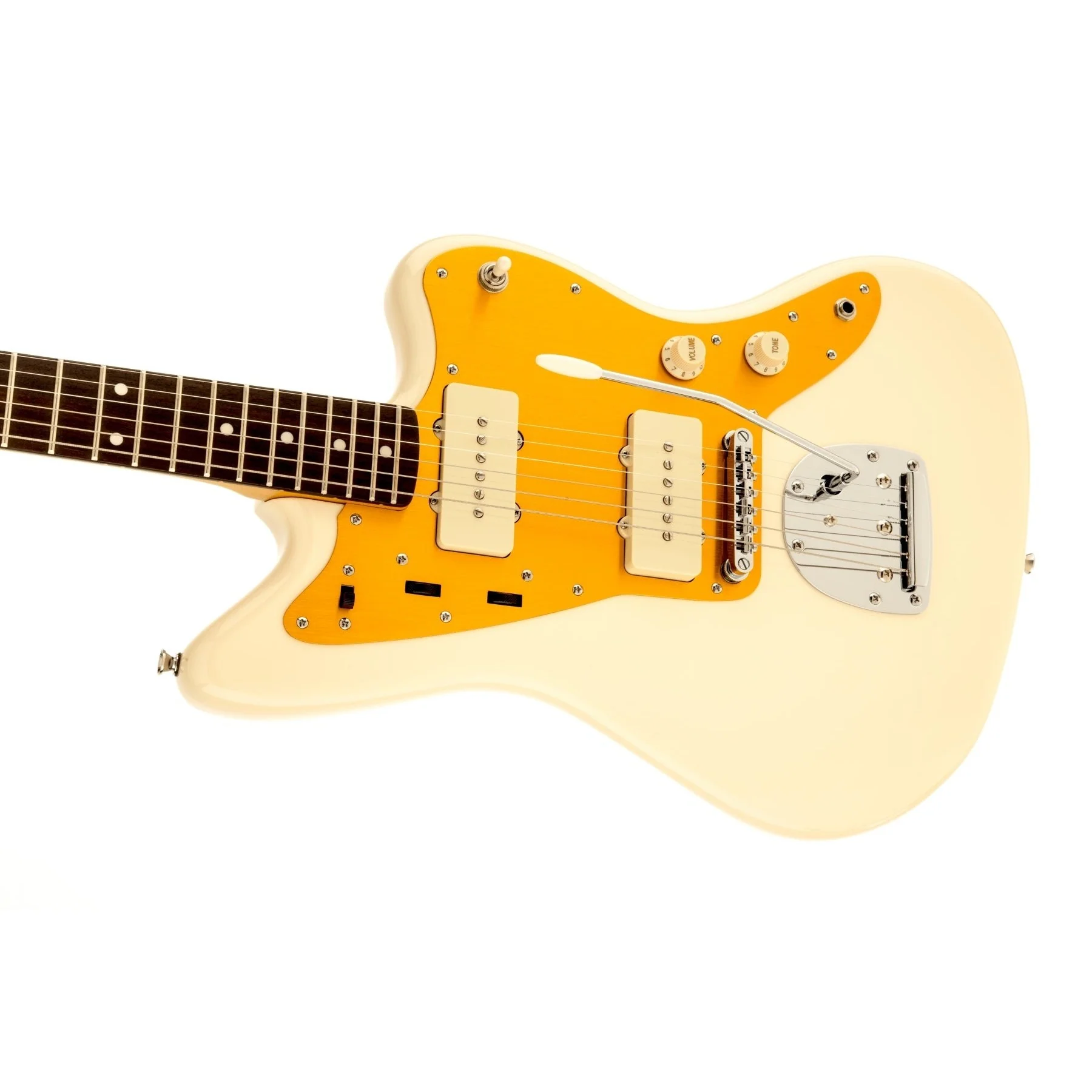Squier - J Mascis Jazzmaster® - Laurel Fingerboard - Gold Anodized Pickguard - Vintage White 037-1060-541 - Image 3