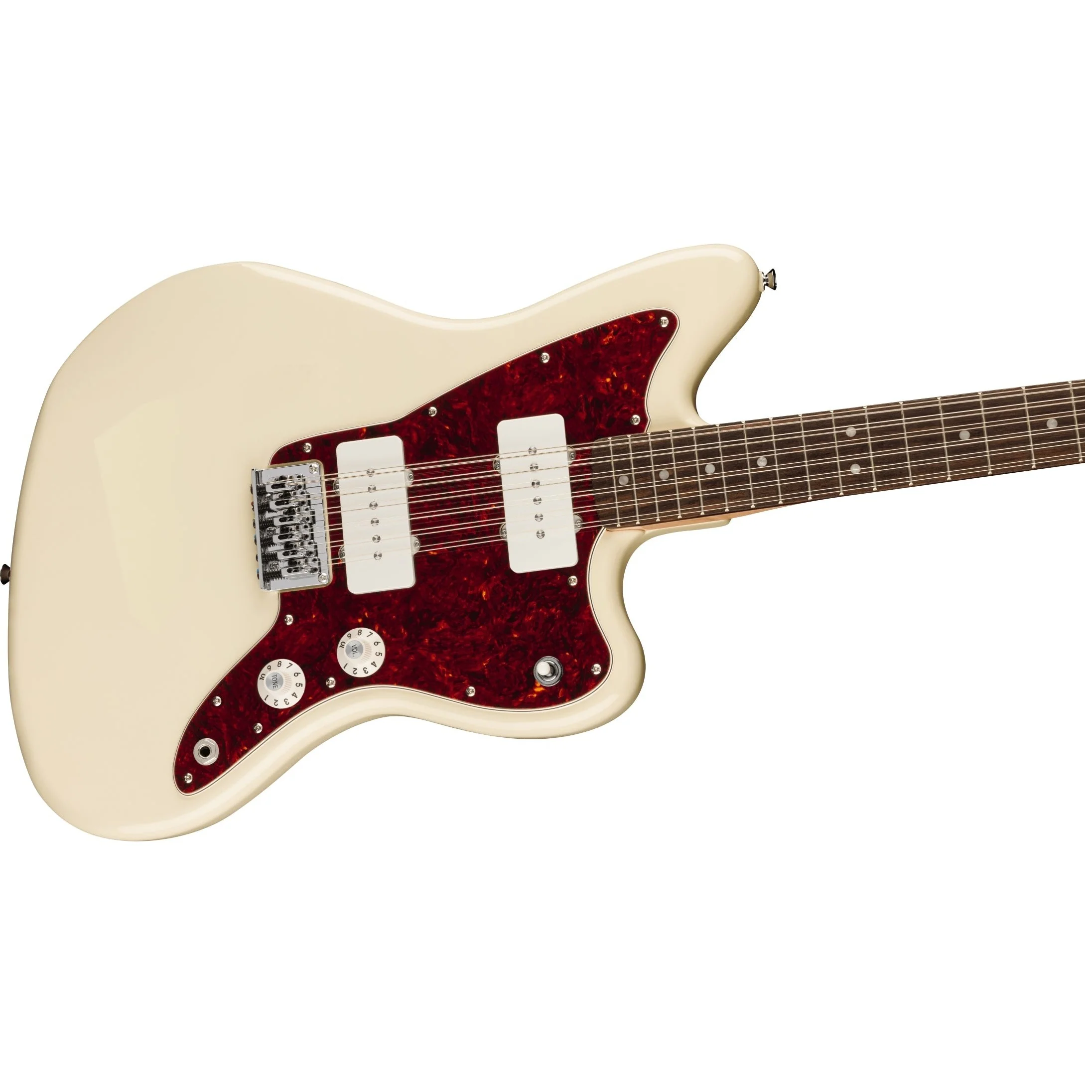 Squier - Paranormal Jazzmaster® XII, Laurel Fingerboard, Tortoiseshell Pickguard, Olympic White 037-7051-505 - Image 3