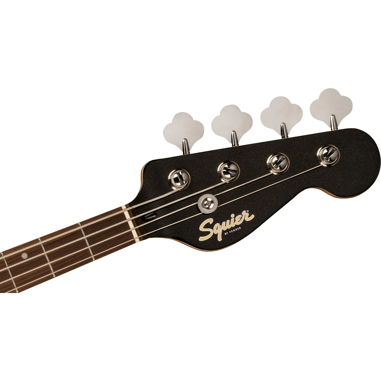 Squier - Paranormal Rascal Bass HH, Laurel Fingerboard, White Pearloid Pickguard, Metallic Black 037-7106-565 - Image 5
