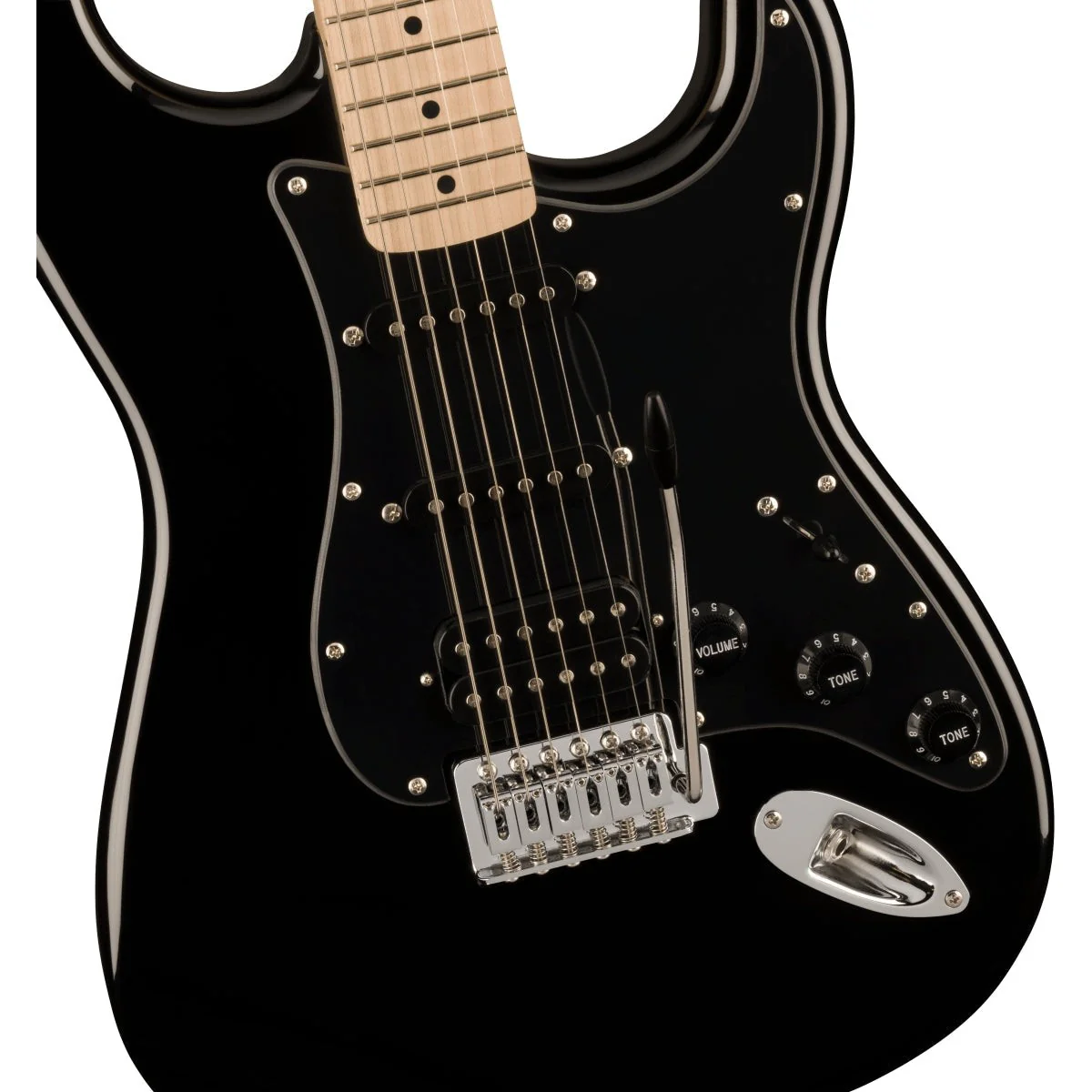 Squier - Squier Sonic™ Stratocaster® HSS - Maple Fingerboard - Black Pickguard - Black 037-3203-506 - Image 4