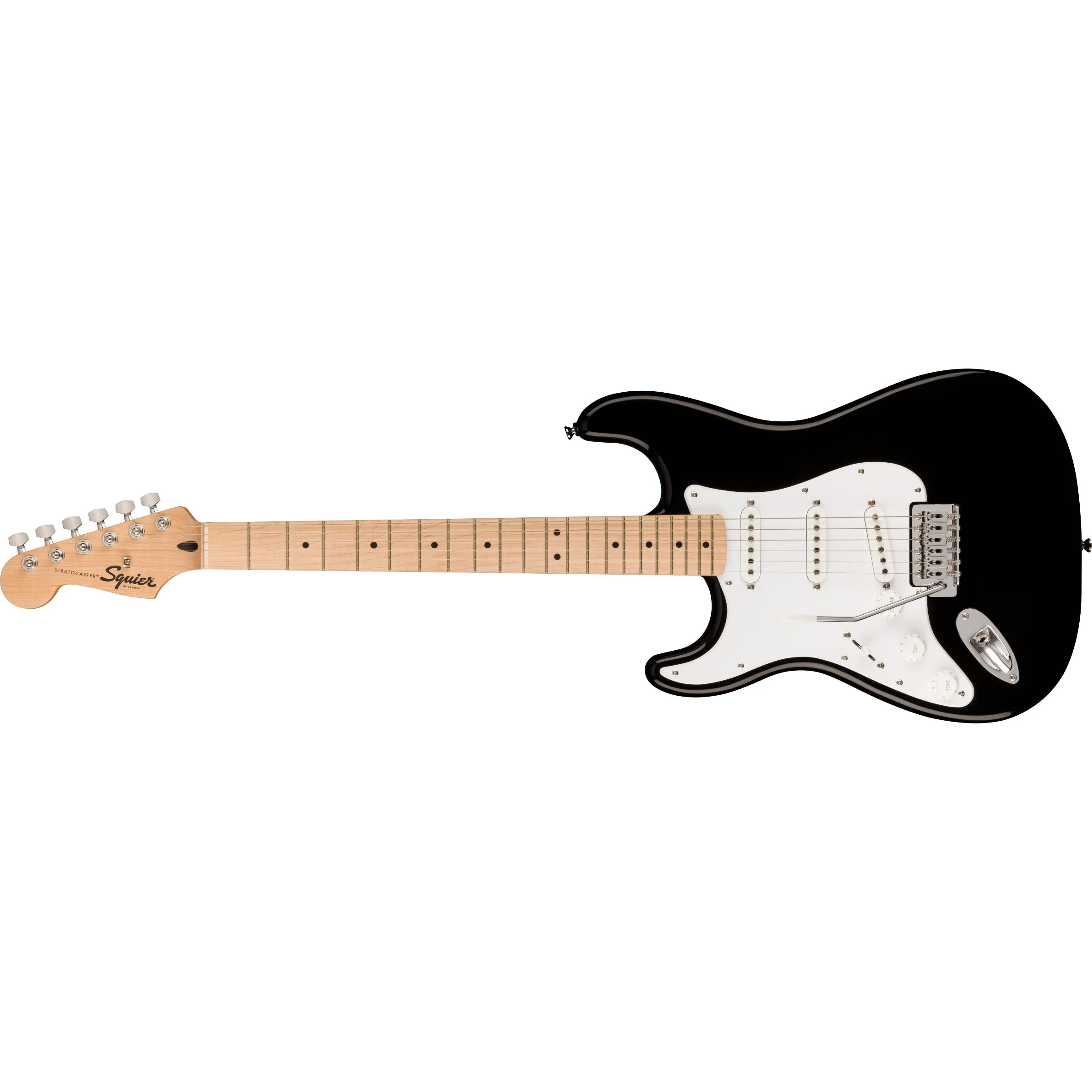 Squier - Squier Sonic™ Stratocaster® Left-Handed - Maple Fingerboard - White Pickguard - Black 037-3162-506