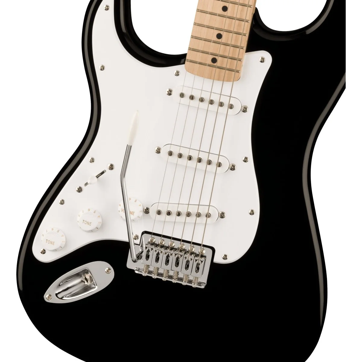 Squier - Squier Sonic™ Stratocaster® Left-Handed - Maple Fingerboard - White Pickguard - Black 037-3162-506 - Image 3