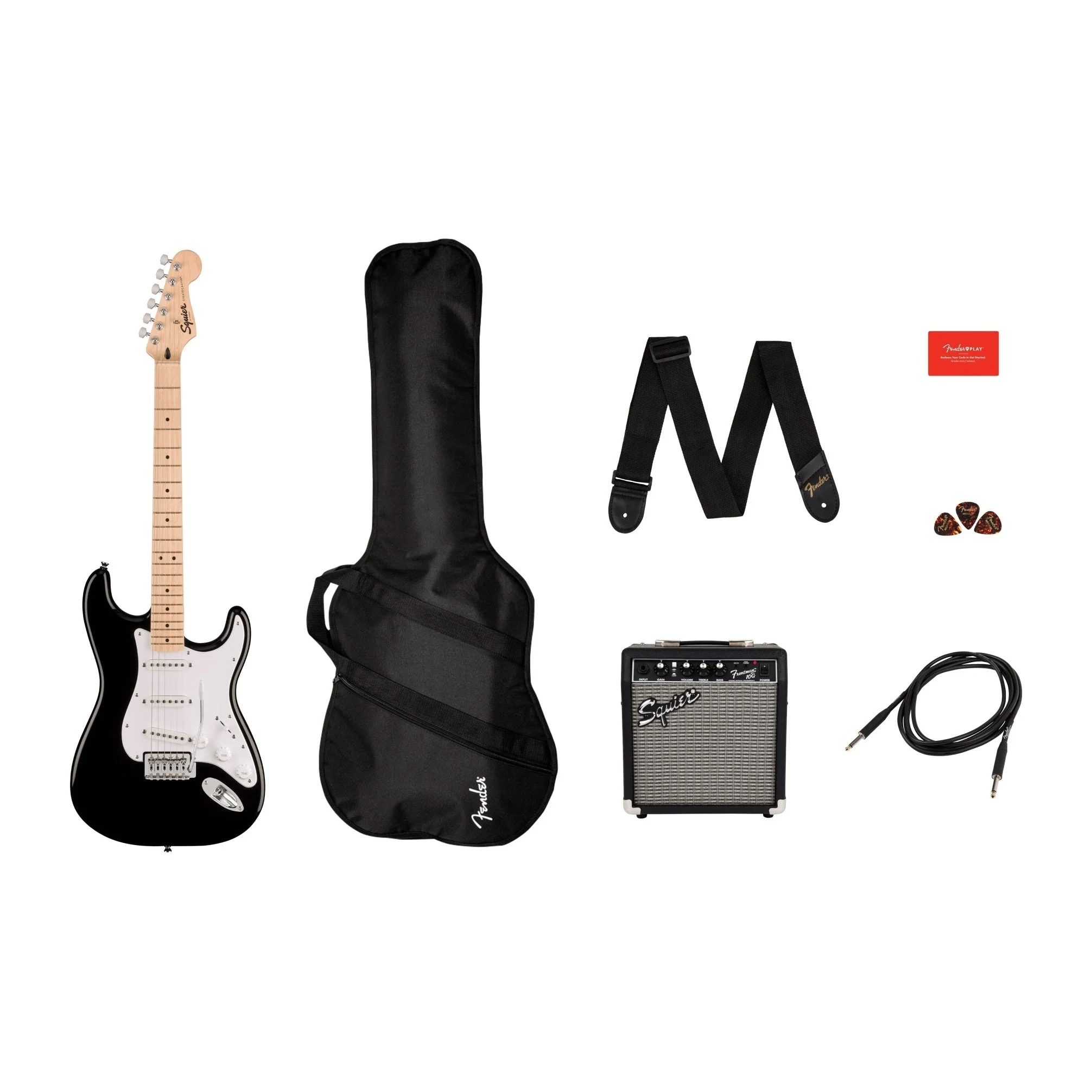 Squier - Squier Sonic™ Stratocaster® Pack - Maple Fingerboard - Black - Gig Bag - 10G - 120V 037-1720-006 - Image 3