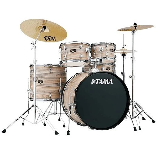 Tama - Imperialstar 5-piece Drum Kit Natural Zebrawood Wrap with Meinl HCS Cymbals IE52CNZW