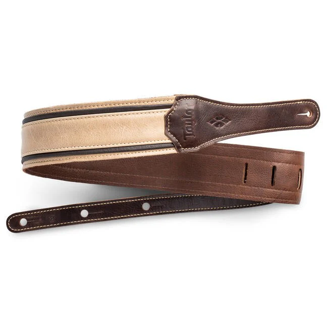 Taylor - Reflections 2.5'' Leather Guitar Strap - Spruce/Ebony 4111-25