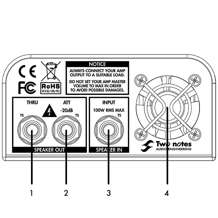 Two Notes - Torpedo Captor 16 - 16-Ohm Reactive Load Box - Attenuator - Amp DI - Image 3