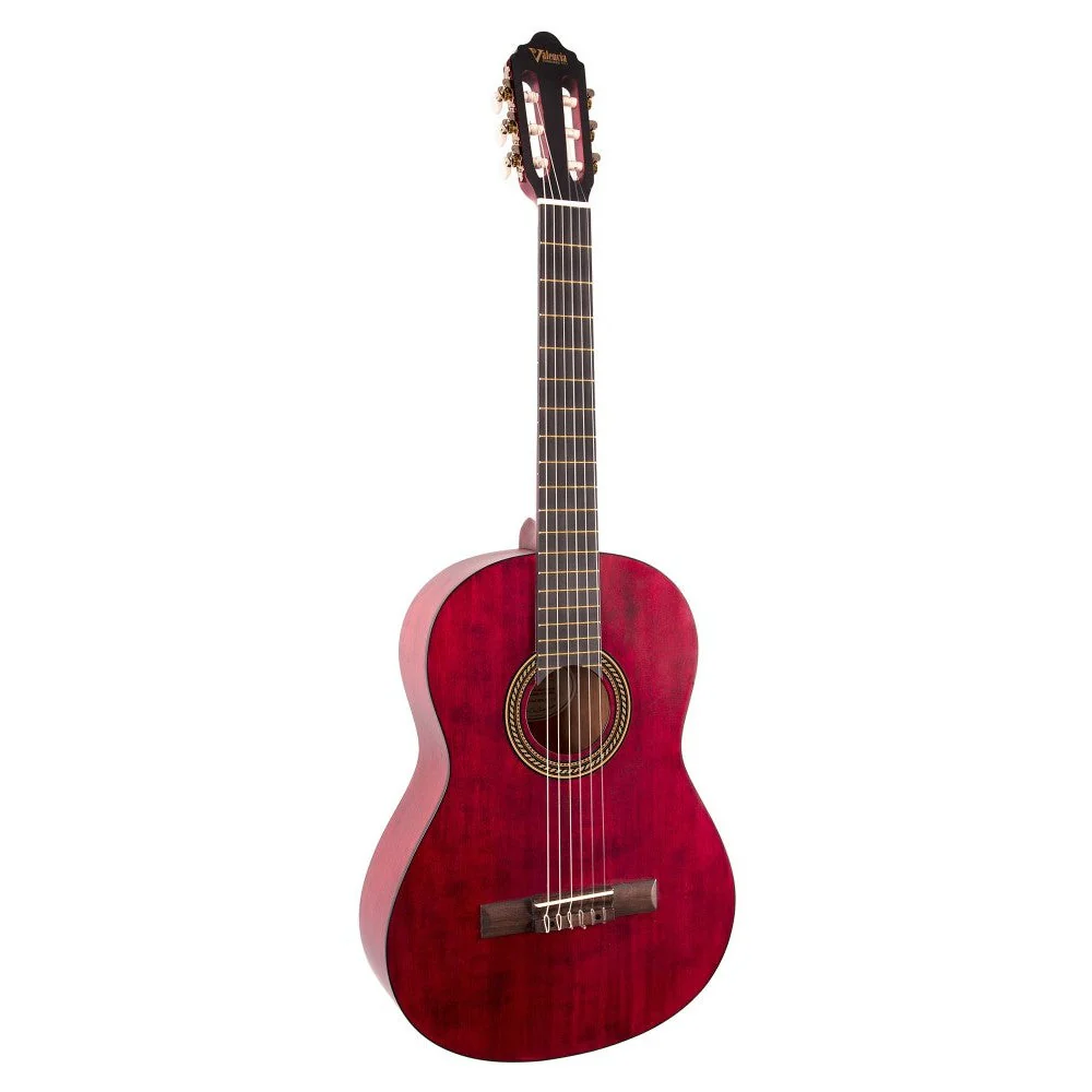 Valencia - 4/4 Size Classical Guitar Transparent Wine Red VC204-TWR