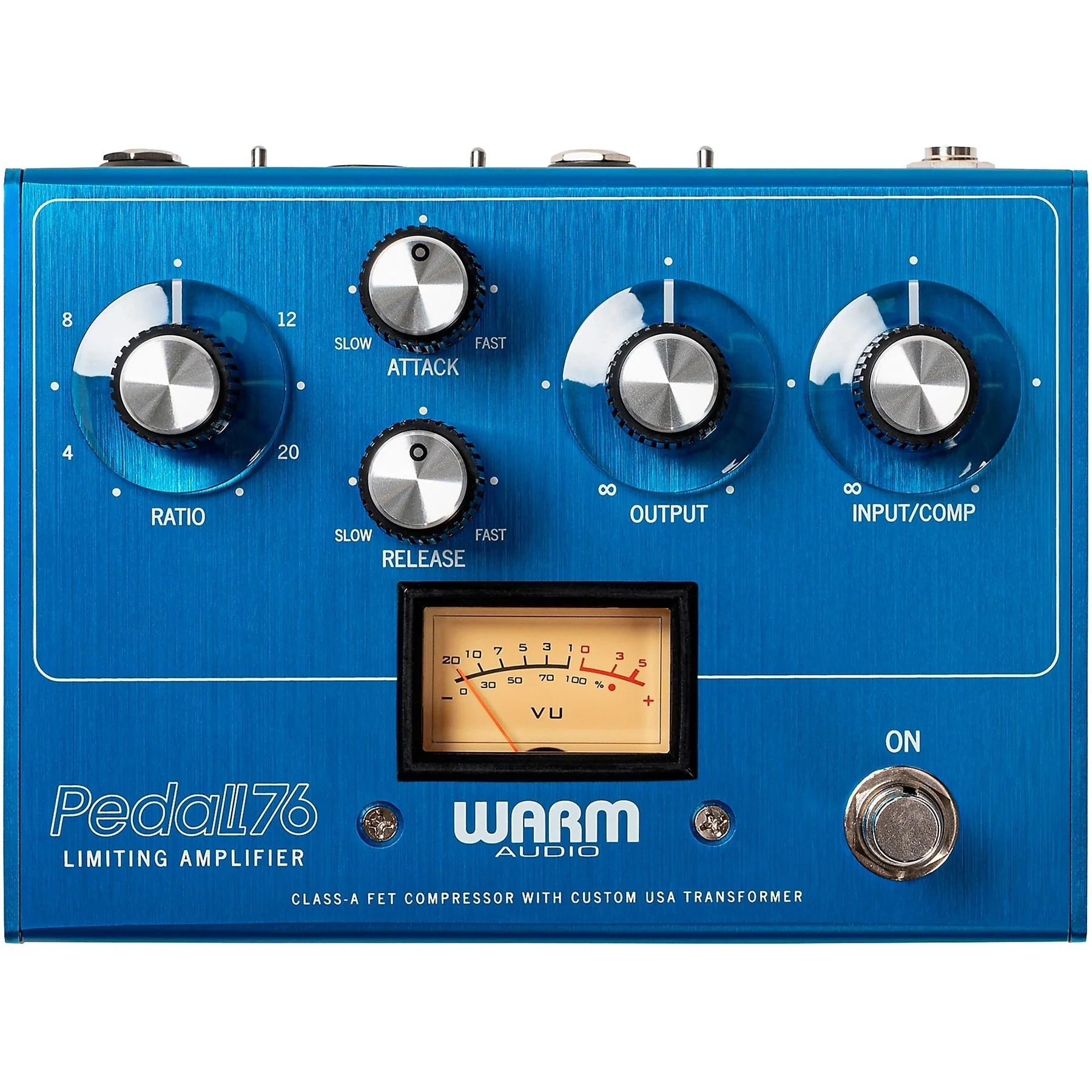 Warm Audio - Pedal76 - All-Analog Transformer-Balanced FET Compressor Pedal - Limited Edition Blue - WA-76PB