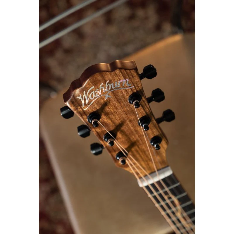 Washburn - Bella Tono Studio 9 Vine Acoustic Guitar CE Spruce/Walnut - BTS9VCECH-D - Image 5