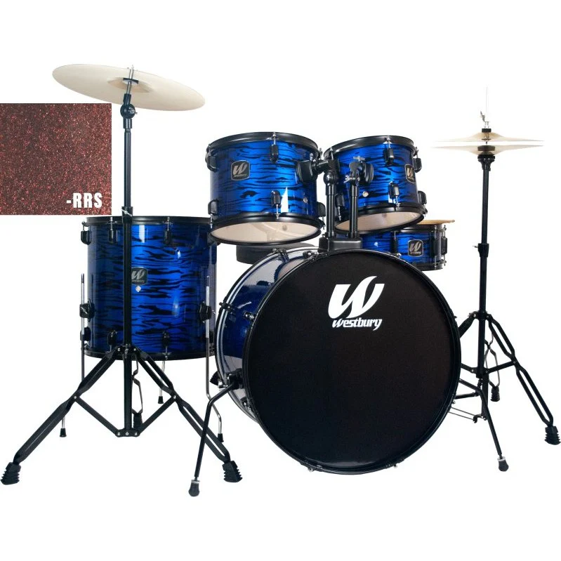 Westbury - 400 Series 5-Piece Studio Drumset Ruby Red Sparkle W465TC-RRS